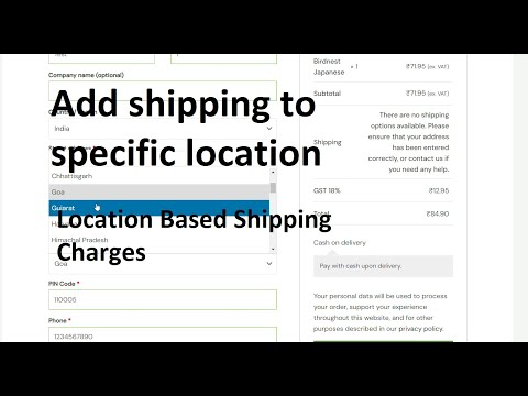 How to show shippping of specific location in woocommerce | Shipping charges based on location