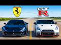 Ferrari V12 Vs NISMO V6 DRAG RACE