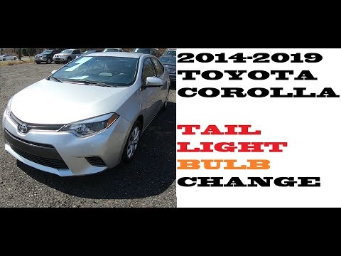 How to change Tail light bulbs in Toyota Corolla 2014-2019