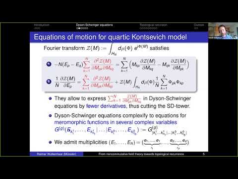 From noncommutative field theory towards topological recurrence.