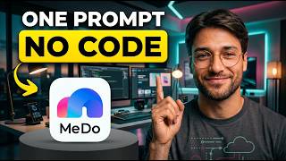 MEDO AI FULL TUTORIAL | How to Build a Full Stack AI App from One Prompt (No Coding)