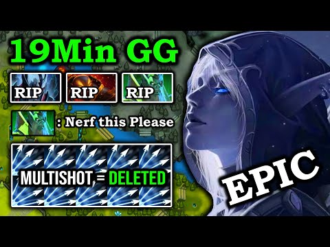 DROW RANGER IS BACK Crazy Deleted Enemy with Just Multishot +19Min GG 100% Broken Meta DotA 2