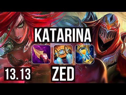 KATARINA vs ZED (MID) | 13/1/6, 2.0M mastery, Legendary | KR Master | 13.13