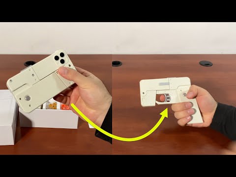 Folding iPhone Shaped Toy Gun -- Gadgetify