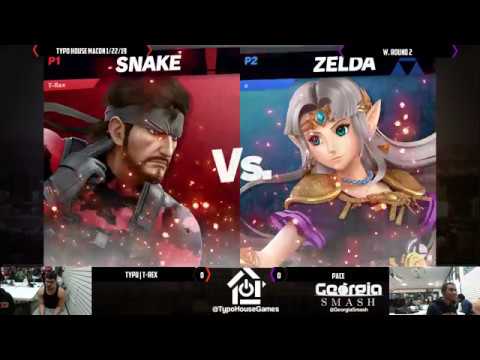 Smash Ultimate Tournament 1/25/19 - Typo| T-Rex(Snake) Vs Pace(Zelda) - W. Round 2