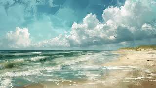 Beach Coastal Vintage Art Screensaver Tv Wallpaper Home Decor Oil Painting Digital Wall Art