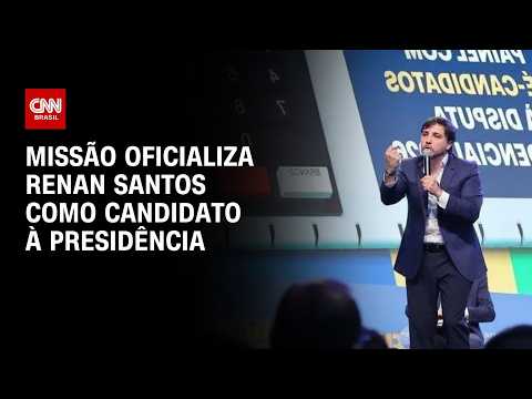 Missão oficializa Renan Santos como candidato a presidente em convenção | CNN PRIME TIME
