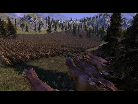 1000 TREX VS 40000 WILD MAN Ultimate Epic Battle Simulator