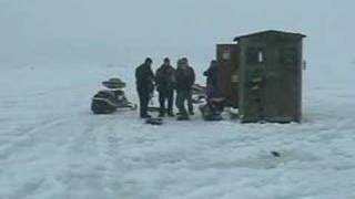 preview picture of video 'Rotary Ice Fishing Derby on Lake Winnipesaukee, NH - 2008'
