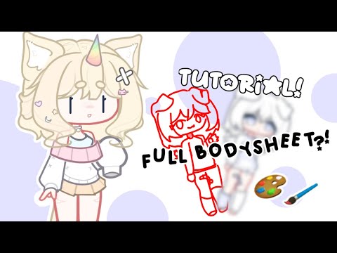 🐾 | FULL Gacha Body Sheet Tutorial | Easy Step-by-Step Guide for Cute a OC!!⋆˙⟡check desc for brush!