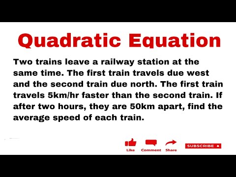 Two trains leave a railway station at the same time. The first train travels due west and the second