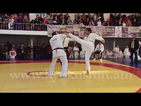 Artsrun Misakyan. Kyokushin Karate Armenian Open Championship (Semi-final 80kg+)08.11.2015