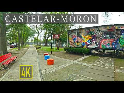 CAMINANDO DE CASTELAR A MORON, en Buenos Aires (siguiendo las vias del tren) [4K 60fps]