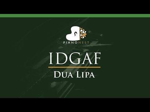 Dua Lipa - IDGAF - LOWER Key (Piano Karaoke / Sing Along)