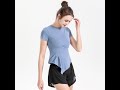 X1265 Women S Workout Tights Shirt GYM Tights Tops Polyester Nylon Yoga T Shirts