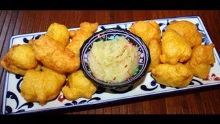 Pholourie With Mango Chutney.