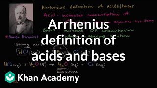 Arrhenius definition of acids and bases | Biology | Khan Academy