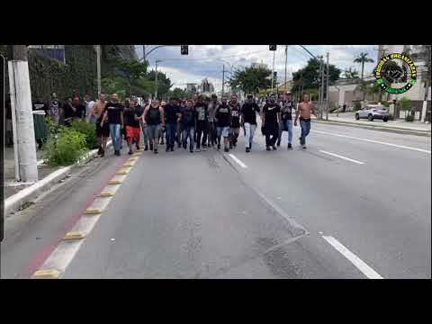 caminhada Furia Jovem e Gaviões da Fiel copa São Paulo.