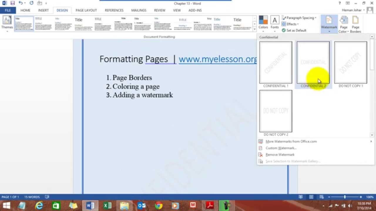 MS Word Page Formatting Chapter 13 Hindi - Learn Excel Formula