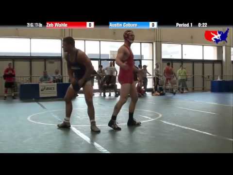 Zeb Wahle vs. Austin Coburn at 2013 Junior Nationals - FILA - FS
