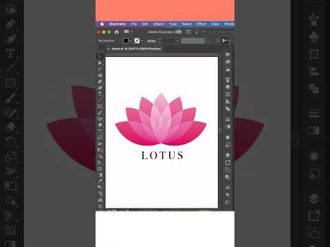 lotus flower design in adobe illustrator #illustrationtutorial  #photoshop #learning #lotus