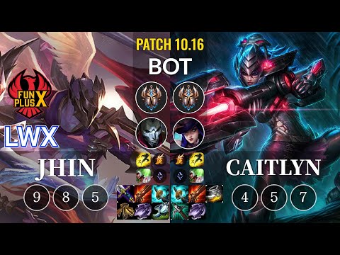 FPX Lwx Jhin vs Caitlyn Bot - KR Patch 10.16