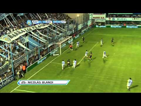 Gol de Blandi. Rafaela 1 - Boca 1. Fecha 5. Torneo Final 2013. Fútbol Para Todos