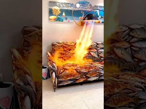 Oh my God, a fish fell on the sofa from my lamp 💪😱~ wood working art / hand crafts ideas #shorts