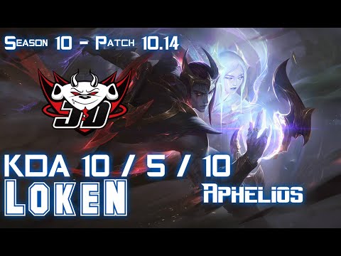 JDG Loken APHELIOS vs EZREAL ADC - Patch 10.14 KR Ranked