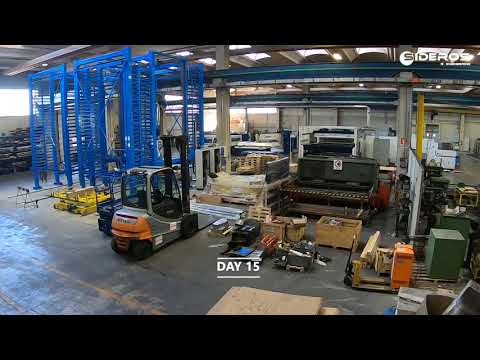 Sheet Metal Vertical Storage - Sideros Engineering - INSTALLATION TIME LAPSE - 120 drawers, 4 Towers