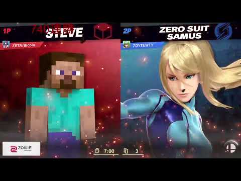 あcola (Steve) vs. 7dytewty (Zero Suit Samus) - End of 740 win streak | 28 Jul '23