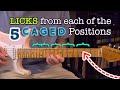 Learn guitar licks from all 5 positions of the CAGED System! Mixolydian mode - Guitar Lesson - EP524