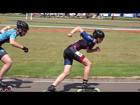 One lap jun a dames 1/4 final3 - KPN NK INLINE SKATEN 2019