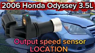 2005-2010 (3rd generation) Honda Odyssey 3.5L Output speed sensor LOCATION