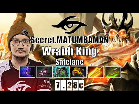 Wraith King Safelane | Secret.MATUMBAMAN | IMBA PRO MONSTER CARRY | 7.28c Gameplay Highlights