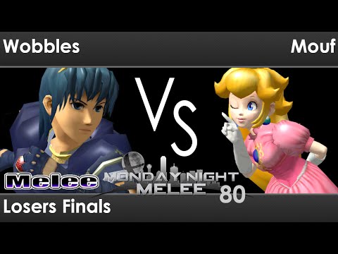 MNM 80 - PG FX | Wobbles (Marth, Fox, ICs) vs Mouf (Peach) Losers Finals - Melee