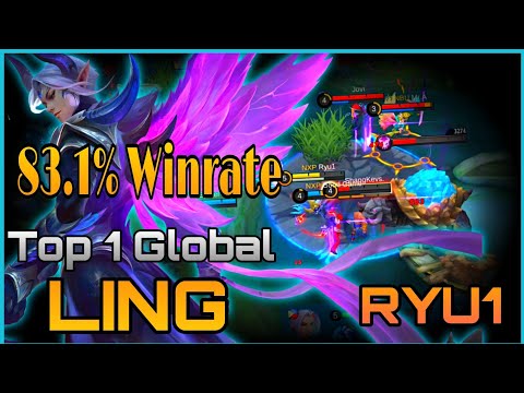 83.1% Winrate || Top 1 Global Ling Gameplay mlbb || Ryu1