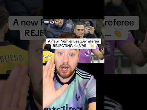 A new Premier League referee REJECTING his VAR… 👏