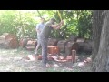 Devin And Bryan Chopping Wood Down At The River