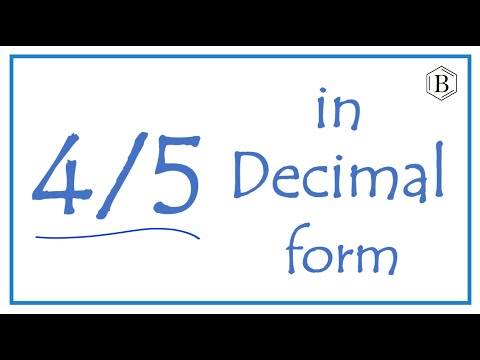 4/5 as a Decimal