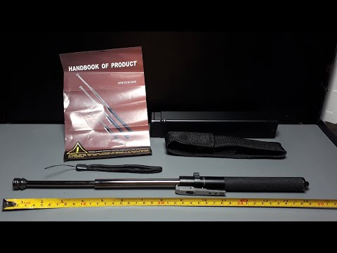 Automatic baton spring loaded steel 18" collapsible telescopic hard metal edc self defense