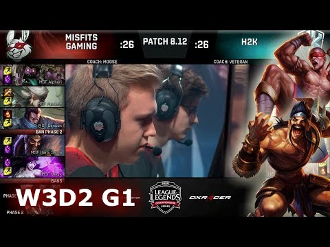 Misfits vs H2K Gaming | Week 3 Day 2 S8 EU LCS Summer 2018 | MSF vs H2K W3D2