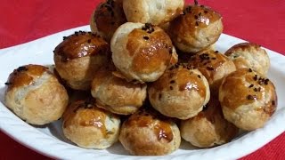 Peynirli Lokmalık Mini Milföy Topları