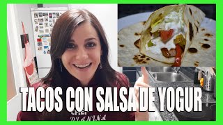 Receta de TACOS CON SALSA DE YOGUR 🌮