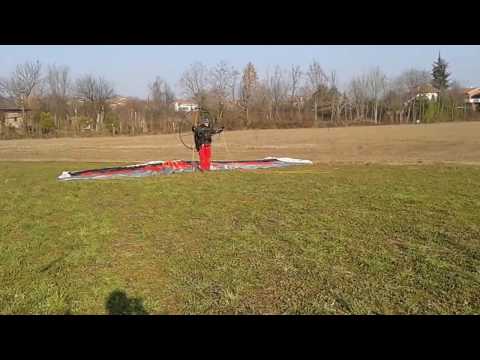 Decollo in paramotore