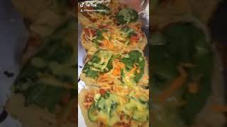 Pizza bread and potato pie