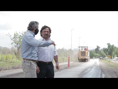 Sáenz verificó el avance de la repavimentación de la RP 23, entre Rosario de Lerma y Cerrillos