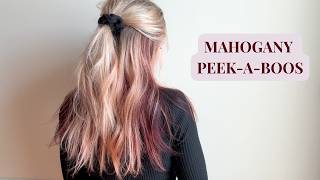 Mahogany Peekaboo Lowlights on Blonde Hair (Fall Hair Color Tutorial)