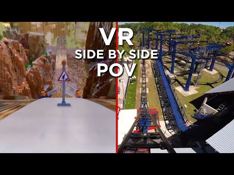 The Great LEGO Race VR POV Side-by-Side Comparison at LEGOLAND Florida