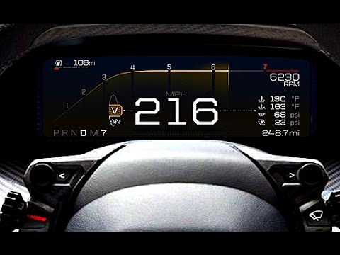 New Ford GT 216 MPH Digital Instrument Display: Dashboard of the Future Video Ford GT